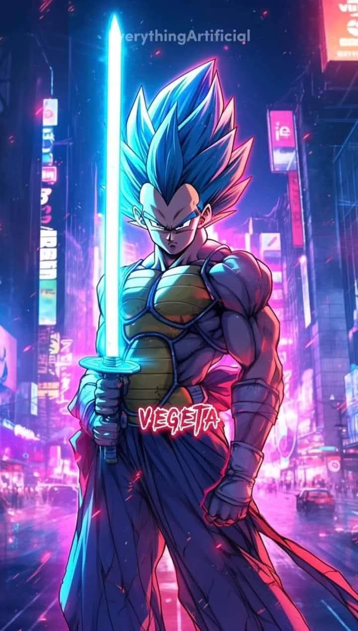 Vegeta — Cyberpunk katana (Super Saiyan Blue), proti Centralized System, Dr. Gero